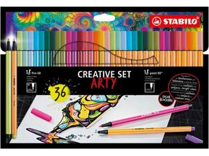 Μαρκαδόροι Stabilo Creativity Set Arty 36 τεμαχίων 8868/36 (Διάφορα χρώματα)